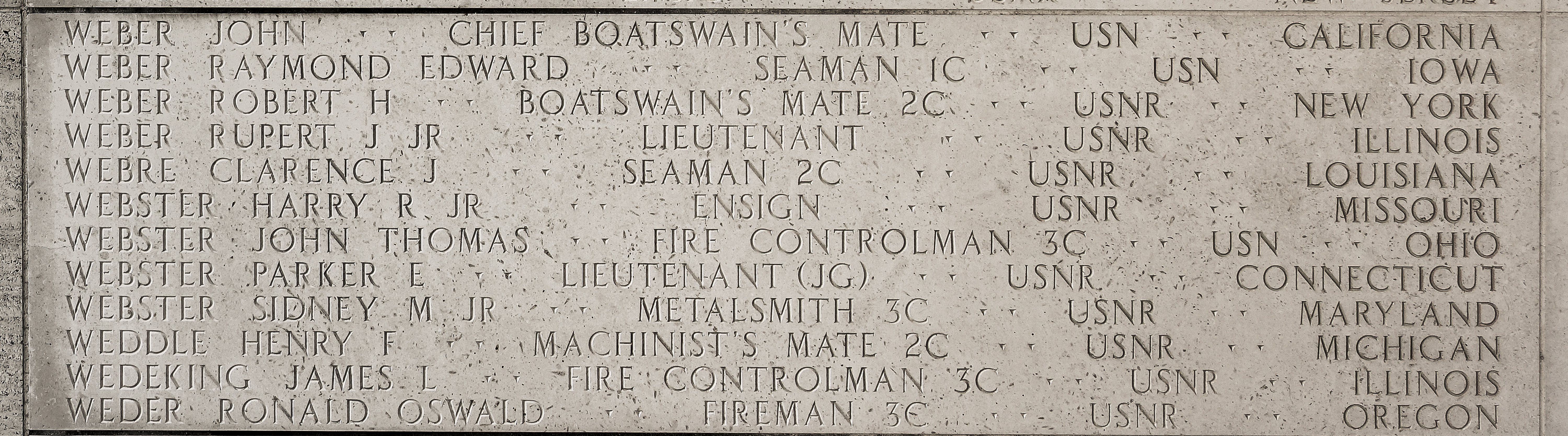 John  Weber, Chief Boatswain's Mate